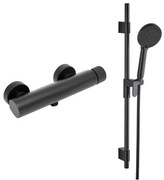 Sprchová batéria SAT Evolution so sprchovacím setom 150 mm čierna matná SATBSEVO268CSET1