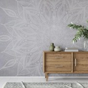 Fototapeta - Mandala na betónovej stene (147x102 cm)