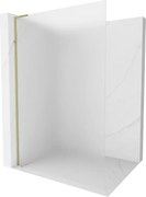 Mexen Kioto L, sprchová zástena Walk-In 90 x 200 cm, 8mm sklo námraza, zlatý lesklý profil,800-090-103-50-30