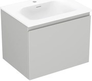 Mexen Orio, kúpeľňová skrinka 60 cm s umývadlom Vela, 1 zásuvka, šedá matná/biela matná, 91A10-06047-1-BF62-W23M01