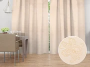 Biante Dekoračný záves TF-099 Zlaté kvetované ornamenty na béžovom 150x160 cm