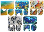 MAKRO - Predložky do kúpeľne a WC a návlek na wc poklop, rôzne dekory