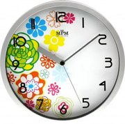 Nástenné hodiny MPM, 3086.72.WE - strieborná matná, 30cm
