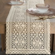 AŽÚROVÝ BEHÚŇ NA STÔL MARY 40X140 CM SVETLOBÉŽOVÝ