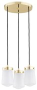 Argon 6164 - Luster na lanku PASADENA 3xE27/15W/230V zlatá/biela