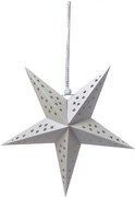 Biela závesná vianočná papierová hviezda S - 30*10*30 cm