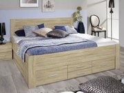 Posteľ Isotta 140x200 cm, dub sonoma%