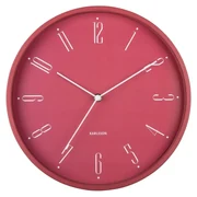Karlsson 5988RD dizajnové nástenné hodiny tmavoružové, priemer 30 cm