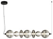 Závesné svietidlo Daphne, 7x grafitové sklenené tienidlo, b
