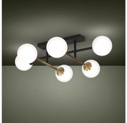 Eglo 390176 - Prisadený luster PAZ 6xE14/40W/230V zlatá/čierna