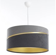 Luster na lanku SWING 1xE27/60W/230V šedá/zlatá