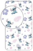 Napínacia bavlnená detská plachta na jednolôžko 90x200 cm Lilo and Stitch – Jerry Fabrics