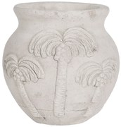 Sivý cementový kvetináč Palmy - Ø 15*14 cm