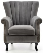 Kreslo Titan sivá/čierna