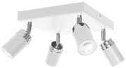 Luminex Bodové svietidlo RENO 4xGU10/8W/230V biela/chróm LU5139