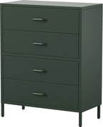 Moderná komoda Carla na nohách: tmavo zelená (1580)