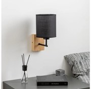 Brilagi - Nástenná lampa NUBILA WOOD 1xE27/25W/230V dub/čierna
