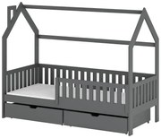 Posteľ Domček Natan 90x200 grafit