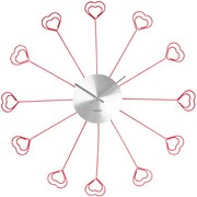 Nástenné hodiny Wanted 1023RD Love Clip 37cm