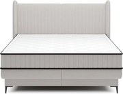 Manželská posteľ 160cm Dalmo (rošt/úl. priestor) (sivá/čierna)
