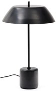 Čierna mramorová stolová lampa s kovovým tienidlom (výška 58 cm) Sayra – Kave Home