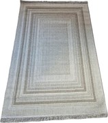 Béžový koberec Boho 872-B s geometrickým vzorom obdĺžnikov Rozmer: 80x150 cm