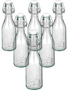 Skleněná fľaša s clip uzáverom, 0,5 l, 6 ks