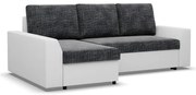Rohová rozkladacia sedačka LUGO popolová / biela