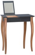 Grafitovosivý toaletný stolík so zrkadlom Ragaba Dressing Table, dĺžka 65 cm