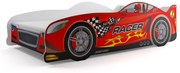 Posteľ Auto 160x80 Pretekár | červený
