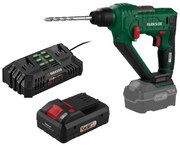 Parkside®  Aku vŕtacie kladivo Pabh 20-Li D4 + Smart akumulátor 20 V/4 Ah + Dvojitá nabíjačka na akumulátor 20 V/2x 4,5 A  (800011785)