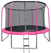 Trampolína COMFORT s rebríkom 366cm ružová