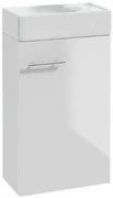 Erga Kim, závesná WC skrinka 39x21x60 cm + keramické umývadlo 40cm, biela lesklá, ERG-207-D-04003+1406