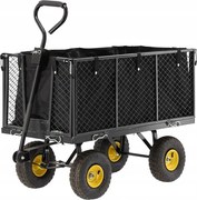 CH Čierny záhradný vozík s odnímateľnými bočnicami Loca XL - 200l