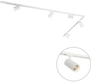Moderný koľajnicový systém s 5 reflektormi biely 1-fázový GU10 70mm - Iconic Jeana Luxe