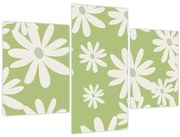 Obraz - Hippies, zelené kvety N⁰1 (90x60 cm)