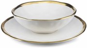 Keramická súprava tanierov Lissa White Gold 2ks