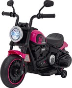 Ramiz Chopper FASTER batériová motorka pre deti Ružová + FM rádio + Audio panel + LED