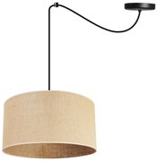 Závesné svietidlo Juta Spider, 1x jutové tienidlo, (výber z 2 farieb konštrukcie), (fi 35cm)