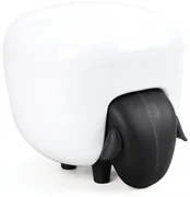 Ovečka so zásuvkou a dózou Qualy Sheepshape Container, čierna ovečka / biela dóza