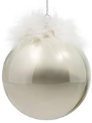 Závesná vianočná dekorácia CHRISTMAS 563 perlová (4 ks)