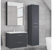 Kúpeľňová skrinka s umývadlom KATE + zrkadlová skrinka + nástenná skrinka, antracit