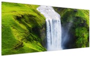 Obraz - Vodopád Skogafoss (120x50 cm)