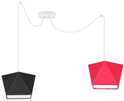 Závesné svietidlo Diamond Spider, 2x textilné tienidlo (mix 10 farieb), (výber z 2 farieb konštrukcie)