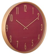Karlsson 5996RD dizajnové nástenné hodiny červená, pr. 40 cm