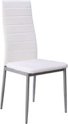 Jedálenská stolička Zita, biela ekokoža%