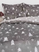 Obliečky mikroplyš Exclusive – Stromčeky sivá 140 × 200 cm, 70 x 90 cm