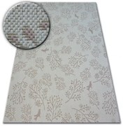 Koberec SIZAL FLAT 48774/526 Lístky vtákov krém ružový