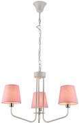 Candellux Ružový závesný luster York Ledea pre žiarovku 3x E14 50203097