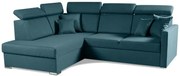 Rohová sedacia súprava Morrison XL, ľavá, tyrkysová (lux 30)